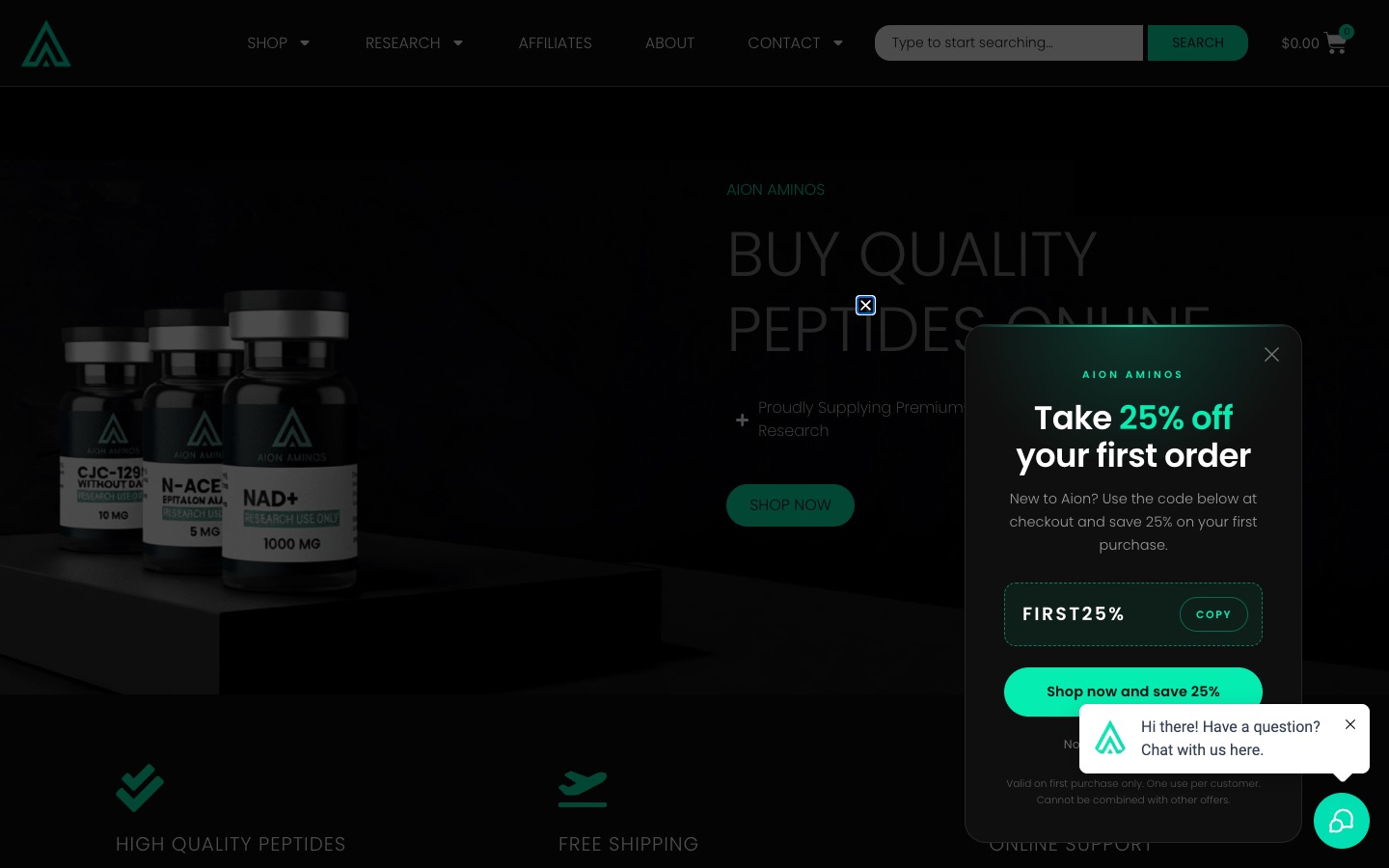 The current homepage